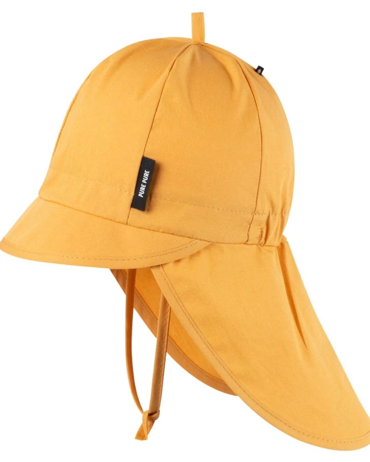 PURE PURE by Bauer Baby und Kinder Sonnenschutz Legionär Mütze UV 50 mango Gr. 45