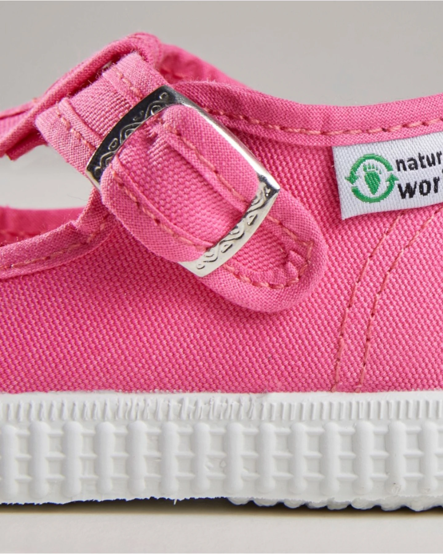 Natural World Kinder Schuhe Ballerinas mit Riemchen und Druckknopf fuchsie Gr.21 – Ansicht 2