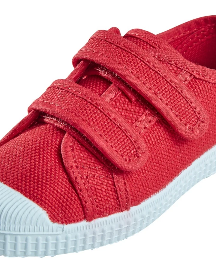Natural World Kinder Schuhe Sneaker mit Klettverschluss rot Gr.23