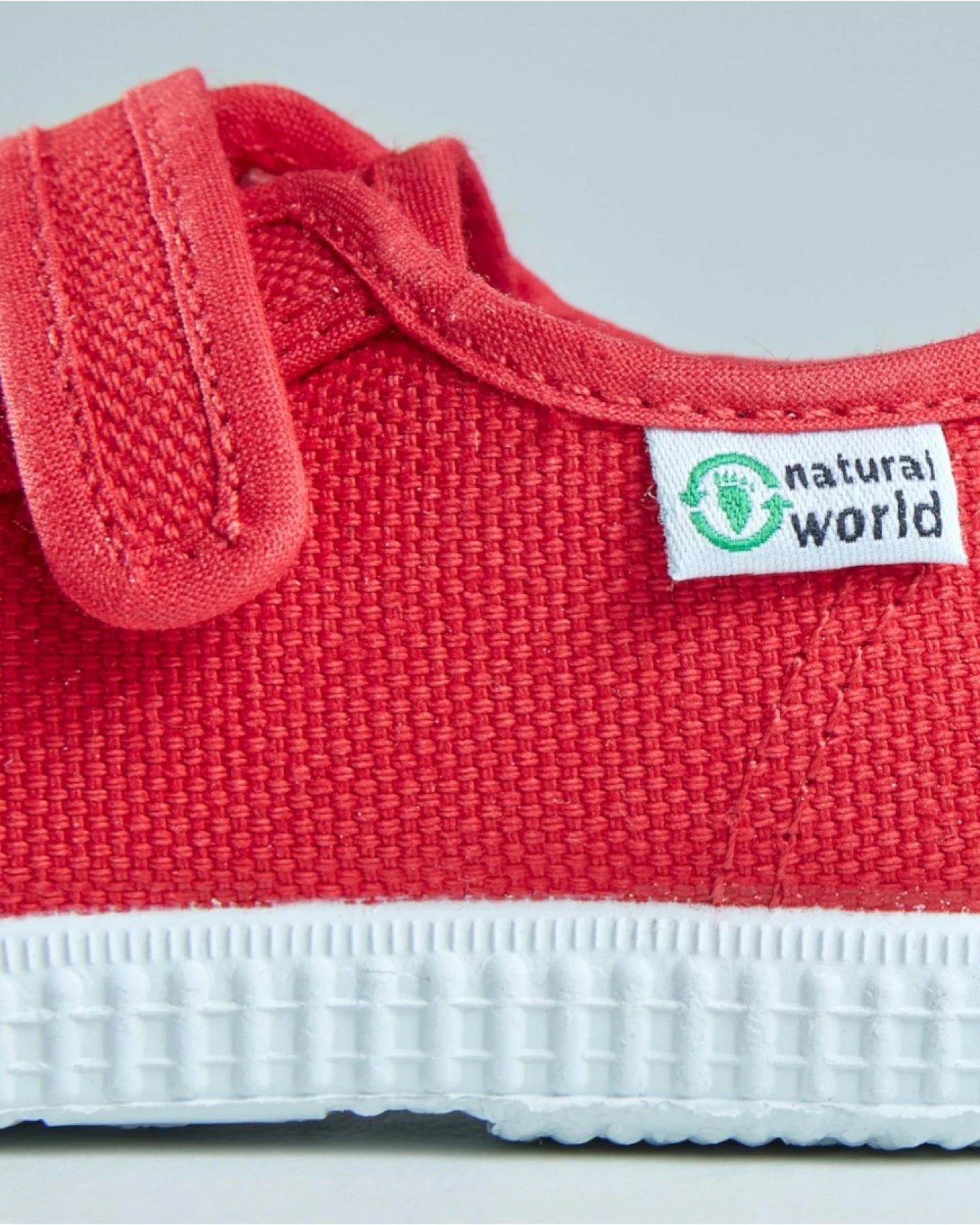 Natural World Kinder Schuhe Sneaker mit Klettverschluss rot Gr.23 – Ansicht 2