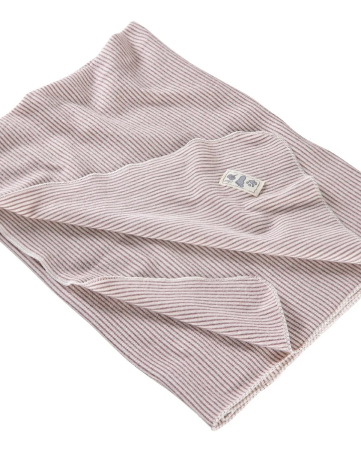 Lilano Babydecke Bio-Merinowolle Seide mauve-natur Maße 80 x 90 cm