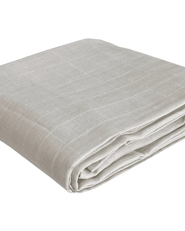Pucktuch und Sommer Babydecke Bio-Baumwolle Musselin hellgrau Maße 120 x 120 cm