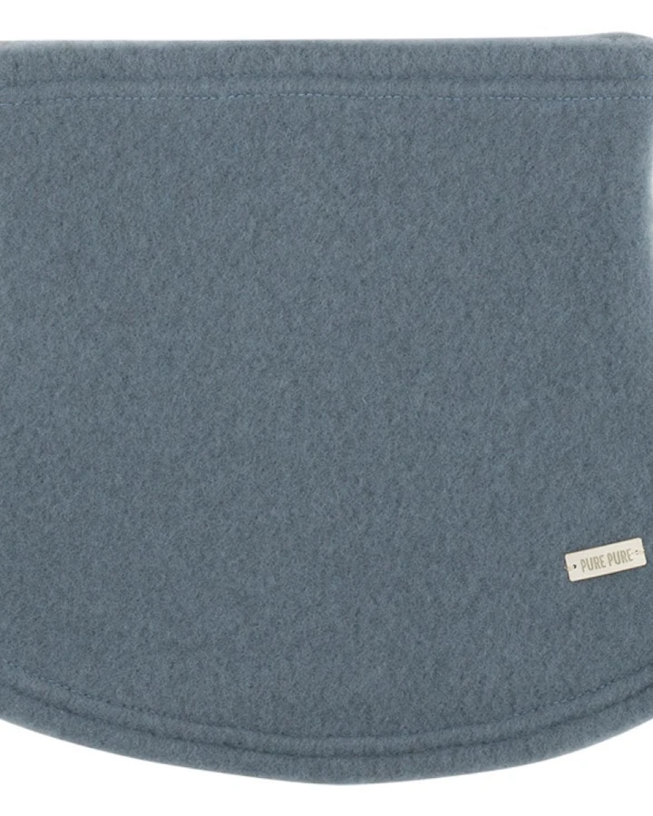 PURE PURE by Bauer Baby und Kinder Schlupfschal Bio-Merinowolle Fleece storm blue Gr. 1, Maße 21 x 20 cm