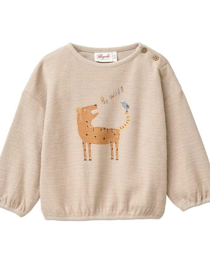 People Wear Organic Sweat-Pullover dunkelsand Gr. 62/68