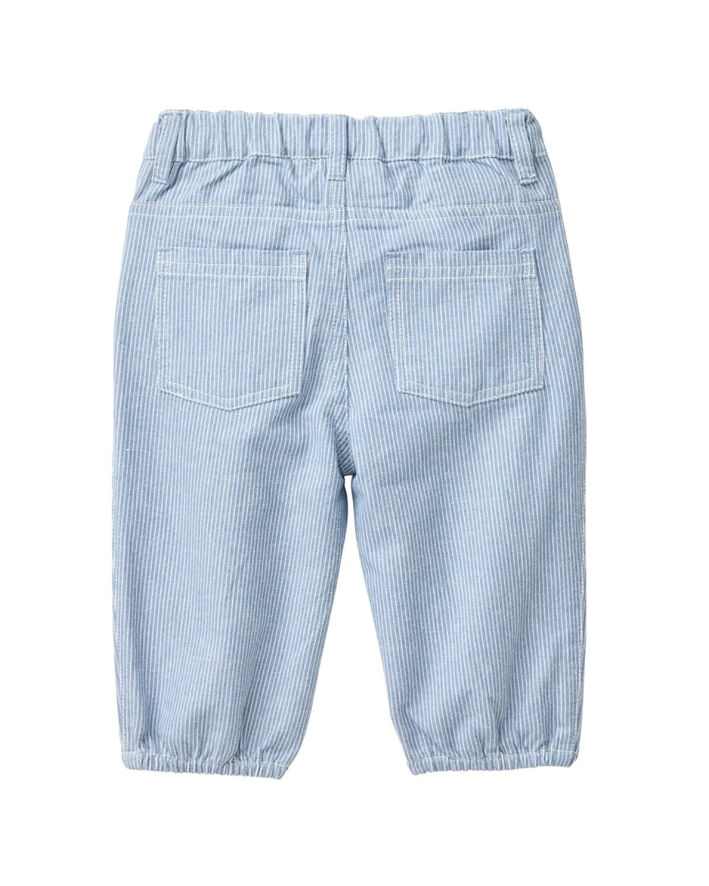 People Wear Organic Hose jeansblau gestreift Gr. 74/80 – Ansicht 2