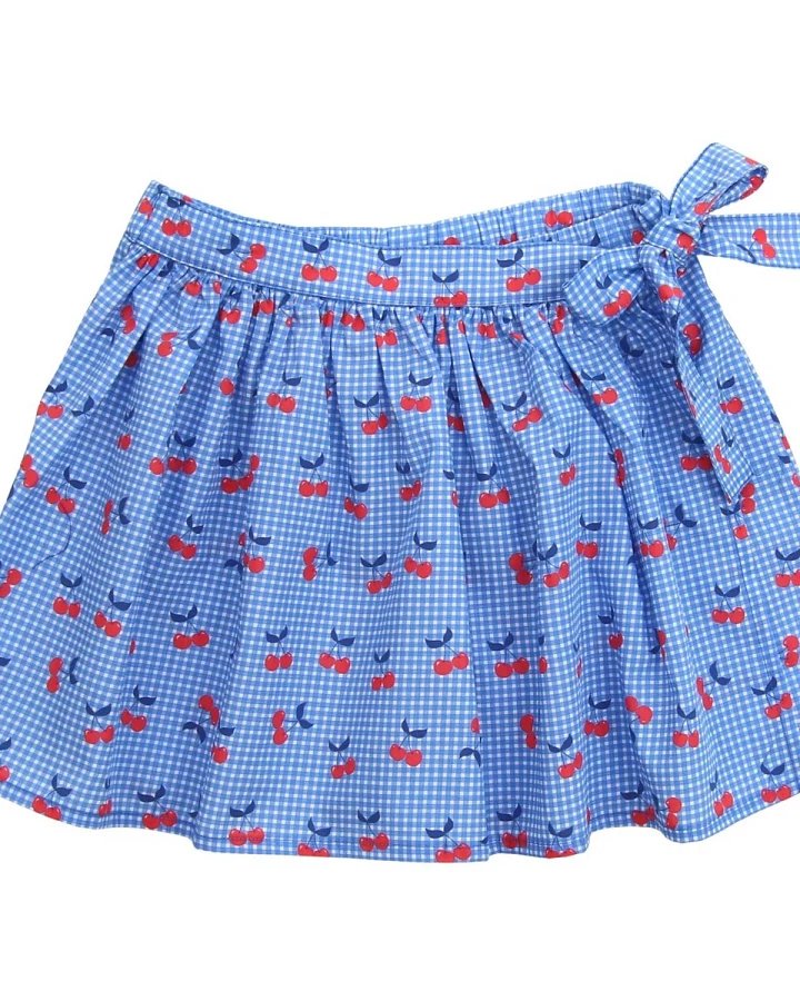 Voile Skort Kirschendruck sky blue-tomato Gr. 86/92