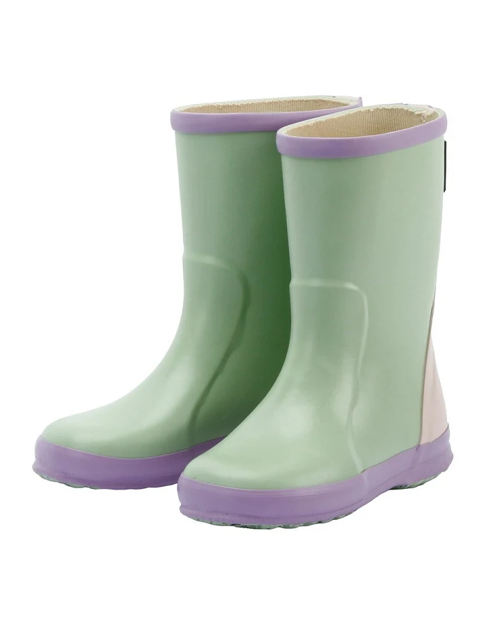Kinder Gummistiefel "Beppo" Naturkautschuk mint-lila Gr.23