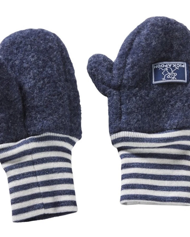 Pickapooh Kinder Fäustlinge Bio-Merinowolle Fleece marine Gr.3 (2 bis 4 Jahre)