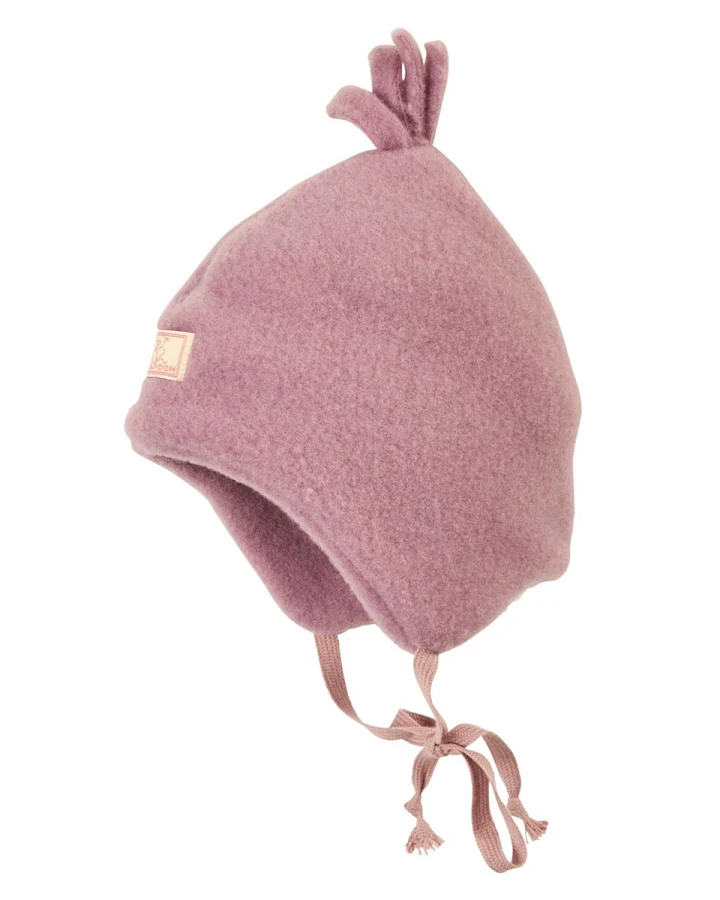 Pickapooh Baby und Kinder Mütze Bio-Schurwolle Fleece altrose Gr.44