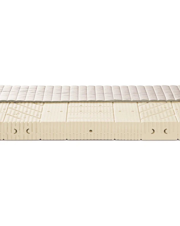 Lonsberg 7-Zonen Naturlatex Matratze soft 90x200 cm Bezug 100% Bio-Baumwolle
