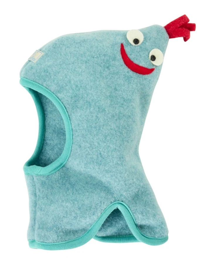 Pickapooh Baby und Kinder Schlupfmütze mit Zipfel Bio-Schurwolle sea green Gr.48