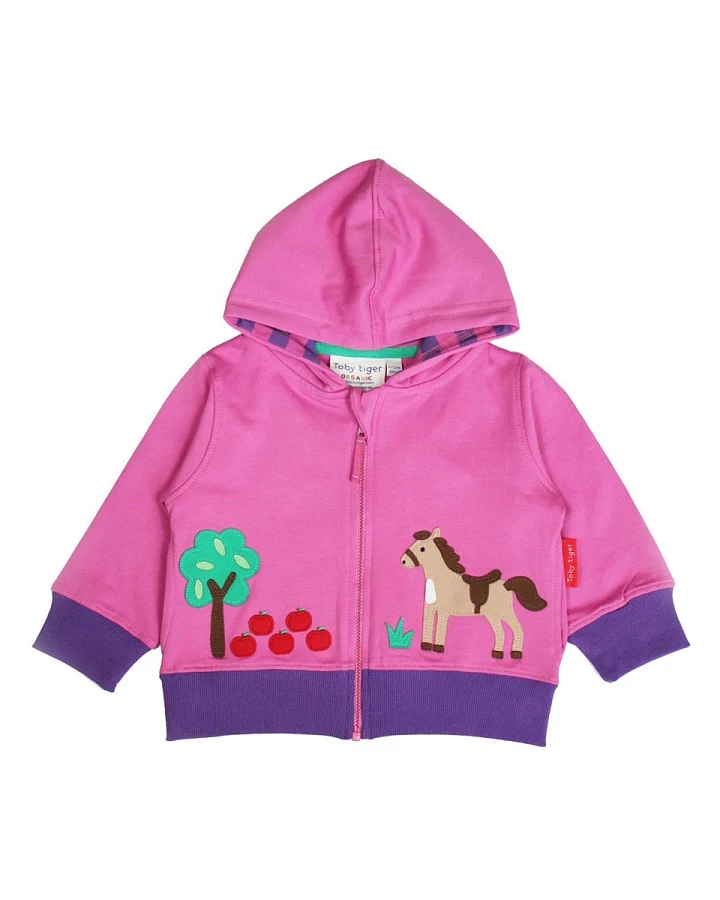 Baby und Kinder Jacke mit Kapuze Pferdchen Gr.86