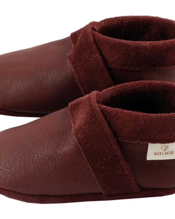 Baby und Kinder Hausschuhe Krabbelschuhe Ecopell Leder bordeaux Gr. 20