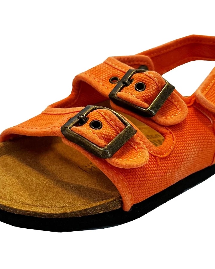 Natural World Kinder Sandalen Bio-Baumwolle mandarine Gr.28