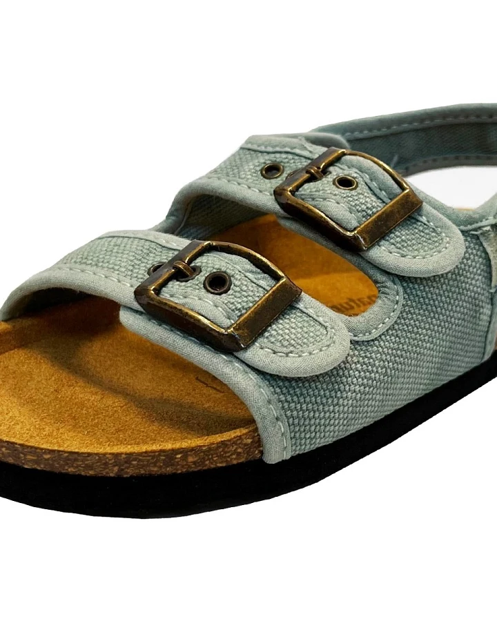 Natural World Kinder Sandalen Bio-Baumwolle aqua Gr.28