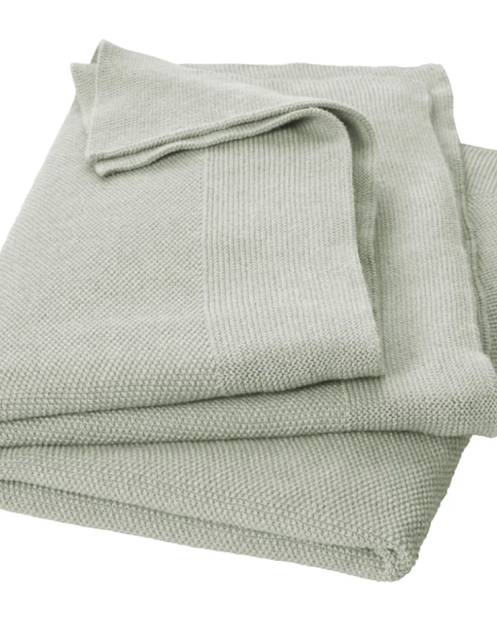 Babydecke Bio-Baumwolle Perlenstrick grey- melange Maße 80 x 95 cm