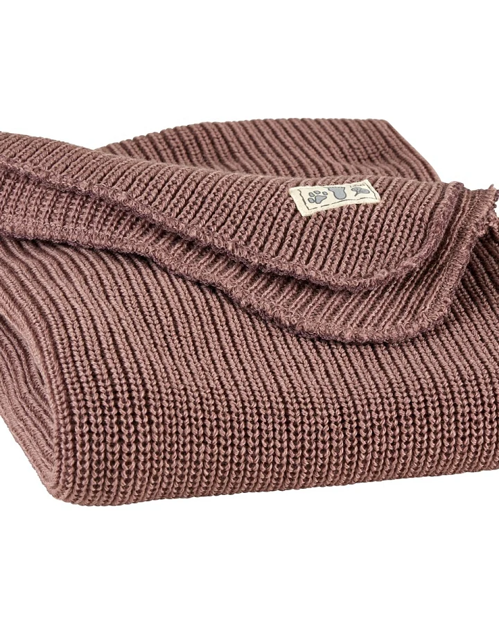 Lilano Babydecke Bio-Merinowolle mauve Maße 90 x 85 cm
