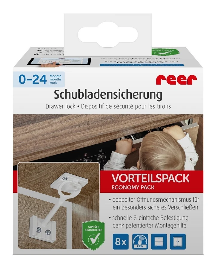 Reer Schrank- und Schubladensicherung 8 Stück