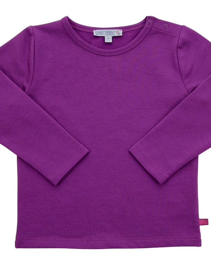 Kinder Langarmshirt Thermo Bio-Baumwolle grape Gr.86/92