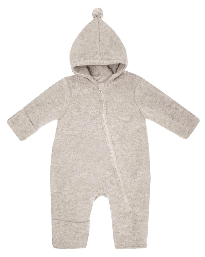 Baby Overall, Wollfleece düne Gr. 62/68