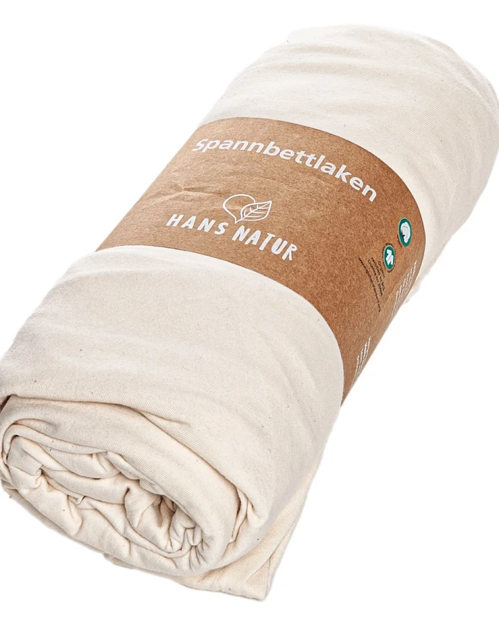 Spannbettlaken Bio-Baumwolle natur Steghöhe bis 25 cm 90x200 cm / 100x220 cm