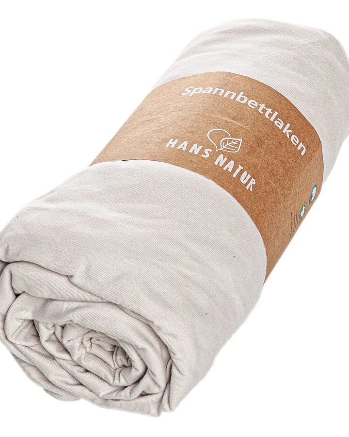 Spannbettlaken Bio-Baumwolle hellgrau Steghöhe bis 25 cm 90x200 cm / 100x220 cm