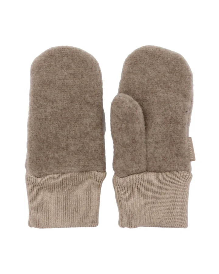 Kinder Fausthandschuhe mit Daumen, braunmeliert Gr. 1 (1-2 Jahre)