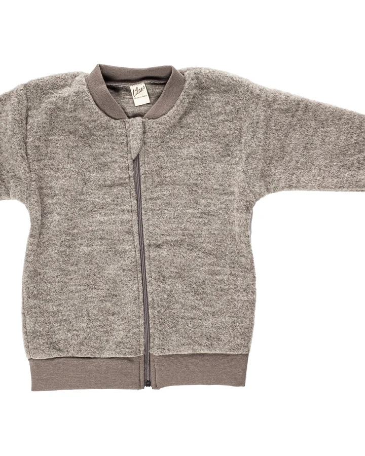 Lilano Baby und Kinder Jacke Wollfrottee grau Gr.74/80