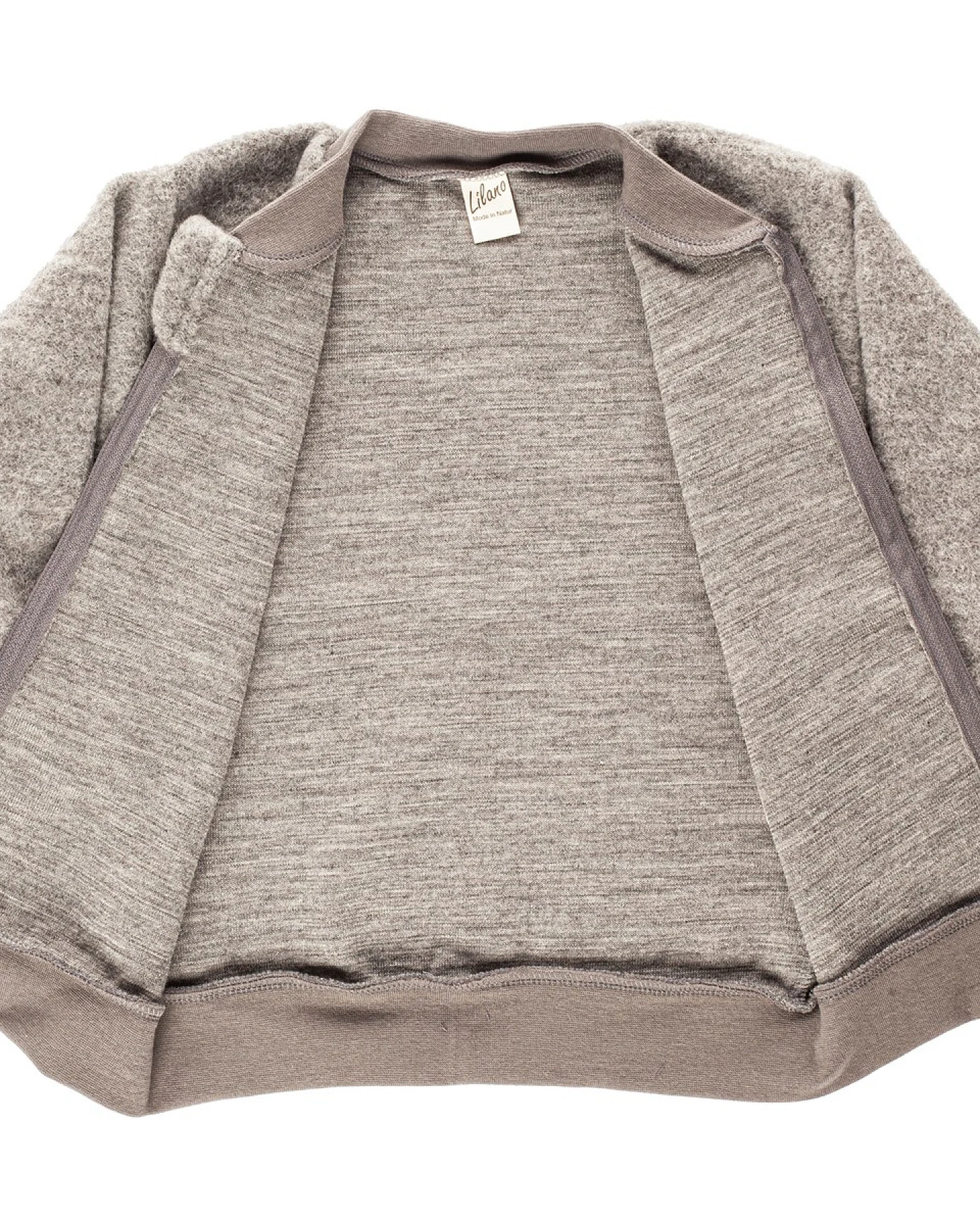 Lilano Baby und Kinder Jacke Wollfrottee grau Gr.74/80 – Ansicht 2