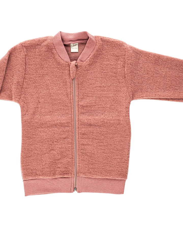 Lilano Baby und Kinder Jacke Wollfrottee mauve Gr.74/80