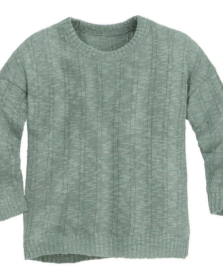 Disana Kinder Leinen-Pullover jade Gr.74/80