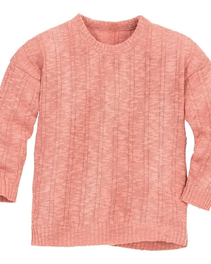 Disana Kinder Leinen-Pullover softpink Gr.74/80