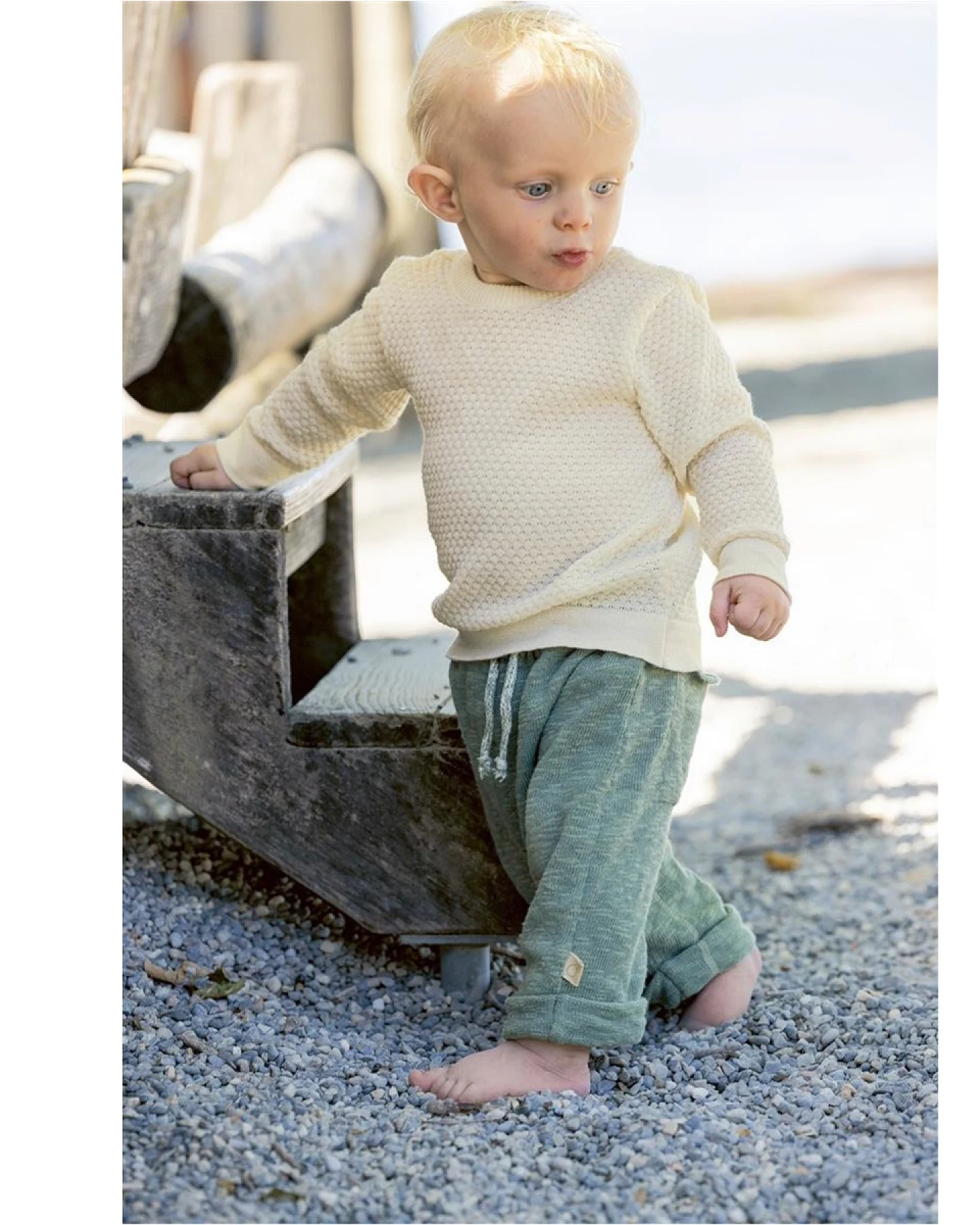Disana Kinder Leinen-Strickhose jade Gr.74/80 – Ansicht 2