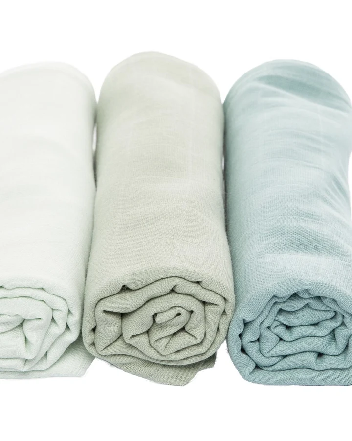 Spucktücher Bio-Baumwolle 3er Set "Mint" Maße 75 x 75 cm