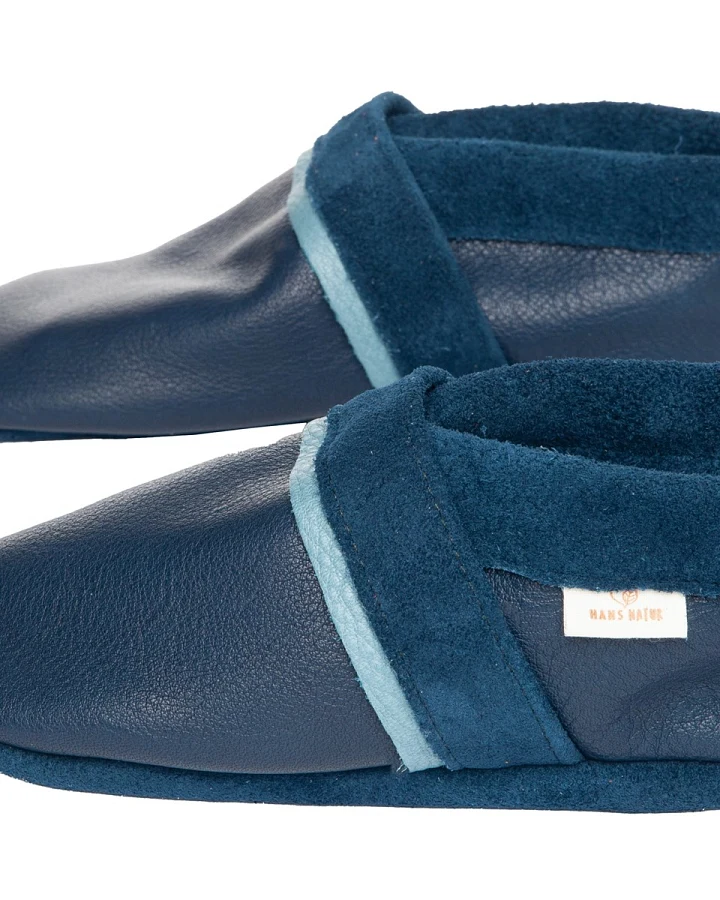 Baby und Kinder Hausschuhe Krabbelschuhe "Linie Paloma" blau Gr.18/19