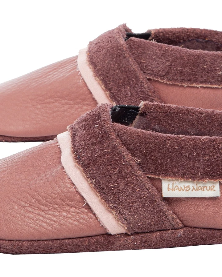 Baby und Kinder Hausschuhe Krabbelschuhe Ecopell Leder roseberry Gr.18/19