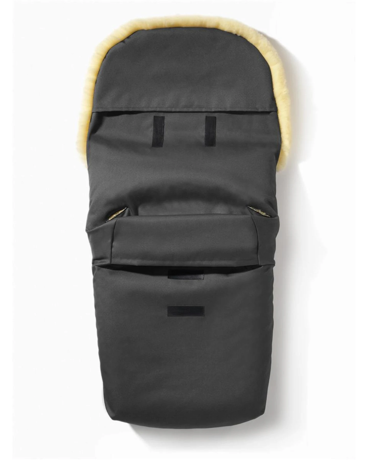 Hofbrucker Fußsack Kinderwagen Lammfell "Polaris" grau Maße: 105 x 40 x 10 cm – Ansicht 2