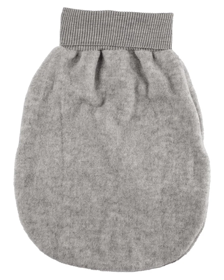 Engel Natur Strampelsack, kbT-Wollfleece hellgrau melange Gr.1