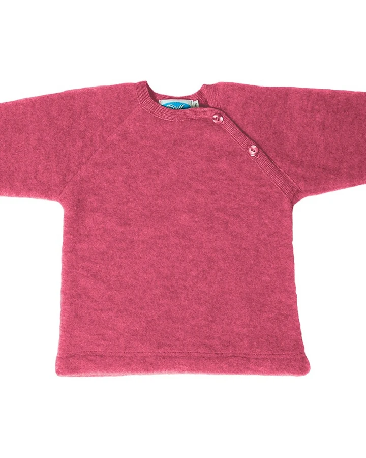 Baby und Kinder Pullover Bio-Merinowolle Fleece malve Gr.74/80