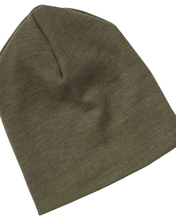 Engel Natur Baby und Kinder Mütze Helmmütze Wolle Seide olive Gr.62/68 (41-44 cm)