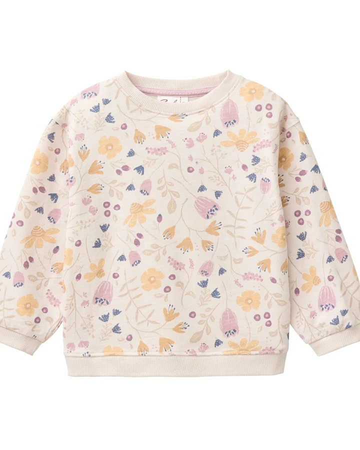 Sweat-Pullover Blumengarten puderrosa Gr. 110/116