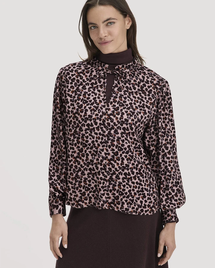 hessnatur Damen Bluse Relaxed aus LENZING™ ECOVERO™ Viskose - rosa - Größe 34