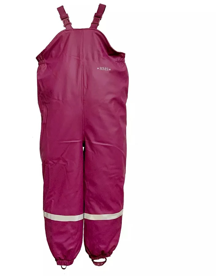 BMS Kinder Regenhose Latzhose gefüttert SoftSkin beere Gr.80