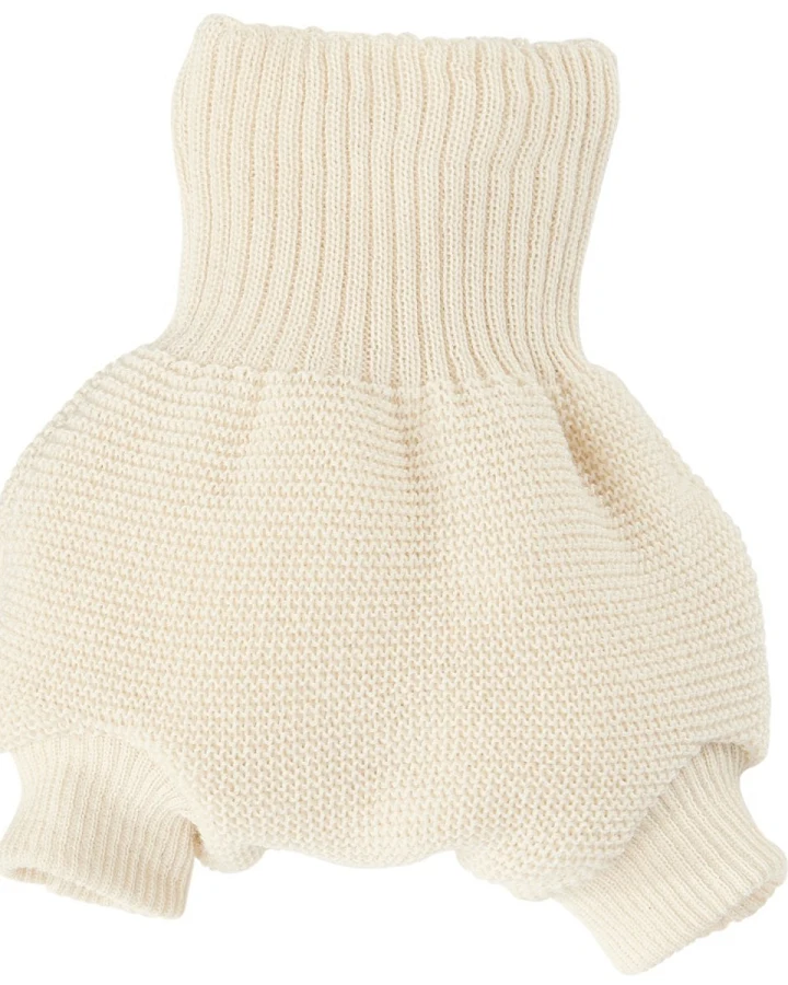 Wollwindelhose doppellagig Bio Merinowolle natur Gr.50/56