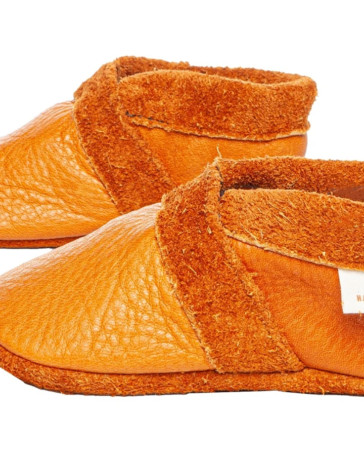 Baby und Kinder Hausschuhe Krabbelschuhe Ecopell Leder terra Gr. 17
