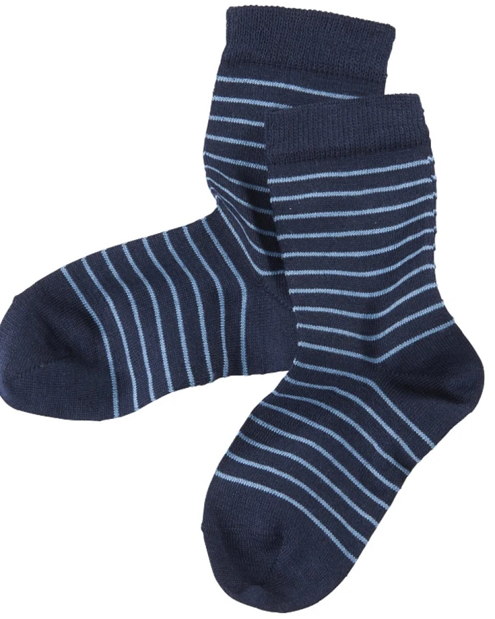 Kinder Socken marine-geringelt Gr.3-4