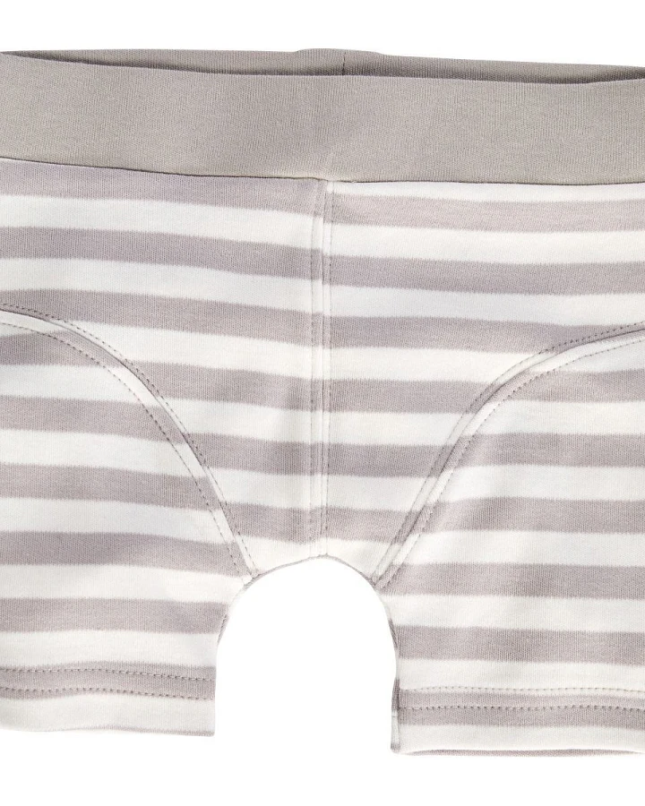 Jungen Boxershorts Bio-Baumwolle grau-off white Gr.98/104