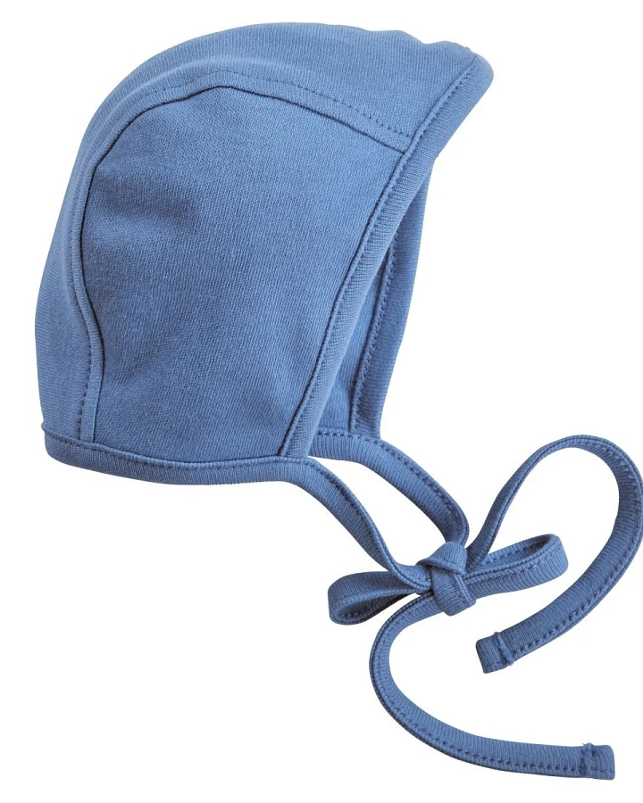 Babymütze Erstlingsmütze Bio-Baumwolle blau Gr. 50/56