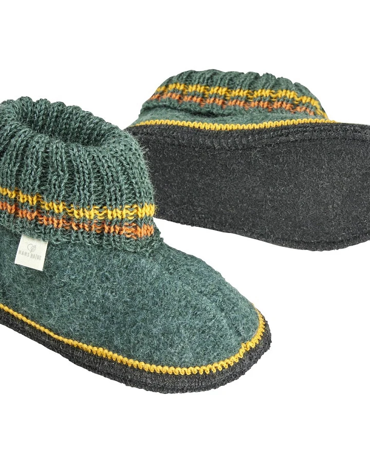 Kinder Hausschuhe Hüttenschuhe ocean-gelb Gr.23