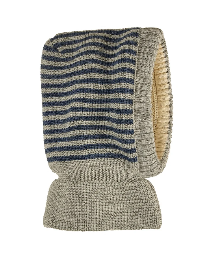 Baby und Kinder Schalmütze grau-jeans Gr. 46/48